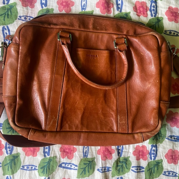 Shinola Brown Leather Men's Briefcase